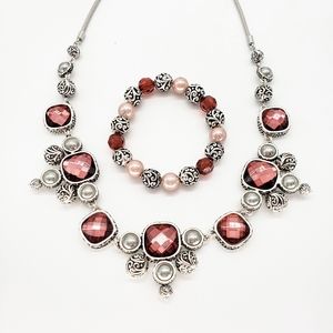 Dillard's Scroll Necklace & Bracelet Set